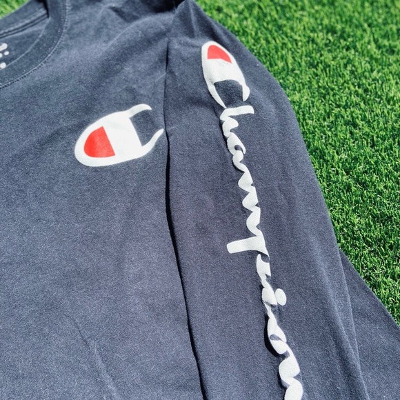 Champion Navy Logo Long Sleeve - Picture 3 of 5
